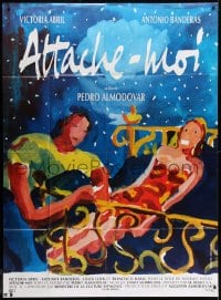 1c947 TIE ME UP! TIE ME DOWN! French 1p 1990 Pedro Almodovar's Atame!, art by Bielikoff & Delhomme!