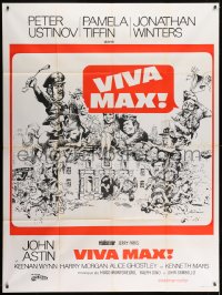 1c977 VIVA MAX French 1p 1970 Peter Ustinov, Jonathan Winters, great Jack Davis art of cast!