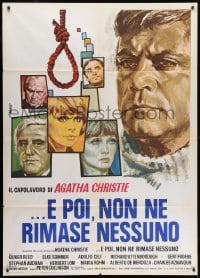 1c185 AND THEN THERE WERE NONE Italian 1p 1975 Oliver Reed, Elke Sommer, great art by Avelli!