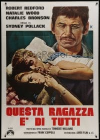 1c408 THIS PROPERTY IS CONDEMNED Italian 1p R1970s Natalie Wood, Robert Redford & Bronson by Aller!