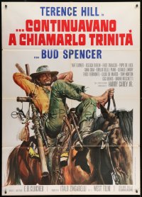 1c413 TRINITY IS STILL MY NAME Italian 1p 1971 spaghetti western art of Terence Hill on horse!