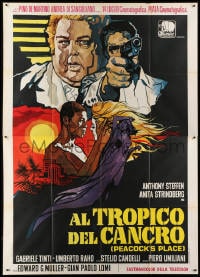 1c167 TROPIC OF CANCER Italian 2p 1972 giallo/blaxploitation, great Casaro art, Peacock's Place!