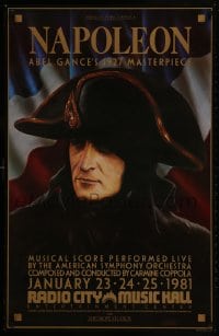 1g646 NAPOLEON 25x38 1sh R1981 Albert Dieudonne as Napoleon Bonaparte, Abel Gance, Talm, January!