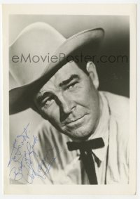 1h242 ROD CAMERON signed 5x7 photo 1980s great head & shoulders portrait wearing cowboy hat!