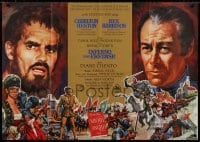 1j244 AGONY & THE ECSTASY German 33x47 1965 great different art of Charlton Heston & Rex Harrison!