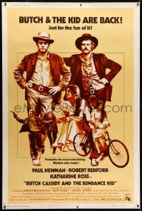 1k307 BUTCH CASSIDY & THE SUNDANCE KID 40x60 R1973 Paul Newman, Robert Redford, Ross!