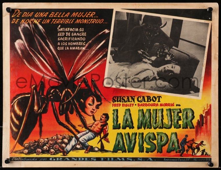 1m281 WASP WOMAN Mexican LC 1962 human-headed insect queen art, she ...