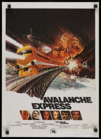 1t278 AVALANCHE EXPRESS French 16x22 1979 Marvin, Robert Shaw, Joe Namath, art by Rene Ferracci!