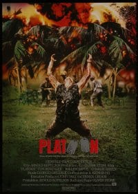 1t124 PLATOON German 1986 Oliver Stone, Vietnam War, Willem Dafoe being shot by Viet Cong!