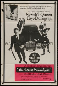 1z694 THOMAS CROWN AFFAIR Aust 1sh 1968 Steve McQueen & sexy Faye Dunaway by Rolls-Royce car!