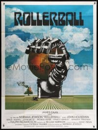 2f886 ROLLERBALL French 1p 1975 cool completely different artwork by Jouineau Bourduge!