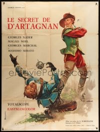 2f891 SECRET MARK OF D'ARTAGNAN French 1p 1962 Olivetti art of swashbuckler George Nader duelling!