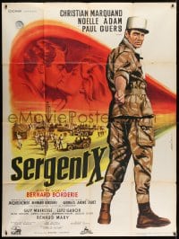 2f897 SERGENT X French 1p 1960 full-length Jean Mascii art of Legionnaire Christian Marquand!