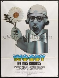 2f909 SLEEPER French 1p 1974 completely different wacky art of Woody Allen by Jouineau Bourduge!