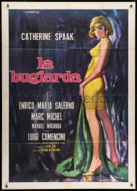 2f170 SIX DAYS A WEEK Italian 1p 1965 La Bugiarda, art of sexy Catherine Spaak by Rodolfo Gasparri!