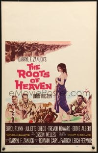 2f381 ROOTS OF HEAVEN WC 1958 directed by John Huston, Errol Flynn & sexy Juliette Greco in Africa!