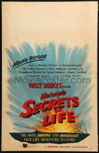 2f391 SECRETS OF LIFE WC 1956 Disney's most amazing & miraculous True Life Adventure feature!