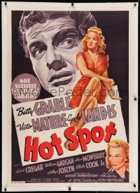 2j329 I WAKE UP SCREAMING linen Aust 1sh 1941 Victor Mature, Betty Grable, Landis, Hot Spot, rare!