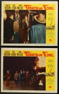 2r987 TOUCH OF EVIL 2 LCs 1958 director/star Orson Welles, Charlton Heston, Leigh, Marlene Dietrich