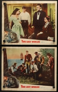 2r988 TWO LOST WORLDS 2 LCs 1950 Kasey Rogers, James Arness & top cast gathered together!