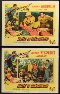 2r990 VALLEY OF HEAD HUNTERS 2 LCs 1953 Johnny Weismuller as Jungle Jim, w/ Tamba the Chimp!