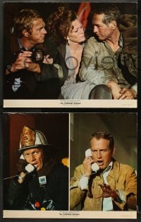 2r460 TOWERING INFERNO 7 color 11x14 stills 1974 Fire Chief Steve McQueen & Paul Newman!