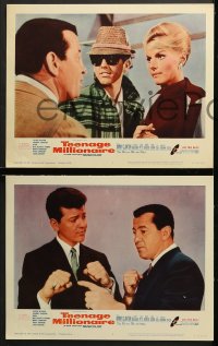 2r343 TEENAGE MILLIONAIRE 8 LCs 1961 Jimmy Clanton, Rocky Graziano, Diane Jergens, rock & roll teens!