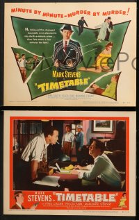 2r356 TIMETABLE 8 LCs 1956 Mark Stevens, Felicia Farr, deadly minutes, murderous seconds!