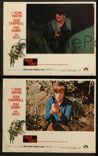 2r366 TRUE GRIT 8 LCs 1969 John Wayne as Rooster Cogburn, Kim Darby, Glen Campbell, Robert Duvall!