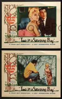 2r461 TWO IN A SLEEPING-BAG 7 LCs 1964 German camp-out romance, Susanne Cramer, Claus Biederstaedt!