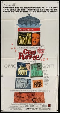 2x465 GAY PURR-EE 3sh 1962 Judy Garland, Robert Goulet, Red Buttons, cartoon cats!