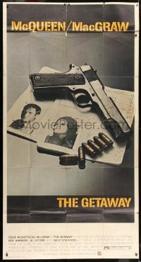 2x467 GETAWAY 3sh 1972 Steve McQueen, Ali McGraw, Sam Peckinpah, cool gun & passports image!