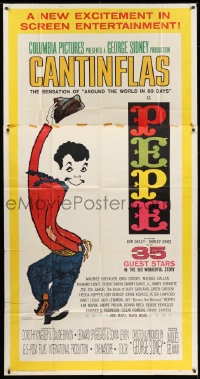 2x567 PEPE 3sh 1961 cool full-length art of Cantinflas, starring 35 all-star cast members!