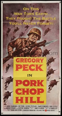 2x572 PORK CHOP HILL 3sh 1959 Lewis Milestone directed, Korean War soldier Gregory Peck!