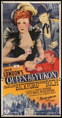 2x575 QUEEN OF THE YUKON 3sh 1940 Jack London, Charles Bickford, Irene Rich, June Carlson!