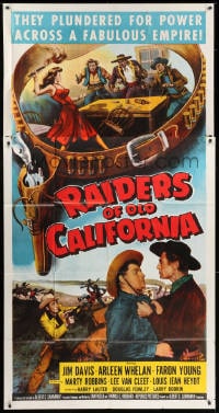 2x578 RAIDERS OF OLD CALIFORNIA 3sh 1957 they plundered for power across a fabulous empire!