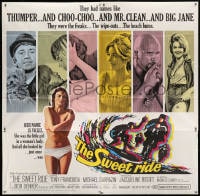 2x091 SWEET RIDE 6sh 1968 1st Jacqueline Bisset standing topless in bikini, cool surfing art!