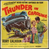 2x098 THUNDER IN CAROLINA 6sh 1960 Rory Calhoun, artwork of the World Series of stock car racing!