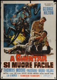 2x784 GHENTAR SI MUORE FACILE Italian 1p 1967 George Hilton, Symeoni art of scuba divers fighting!