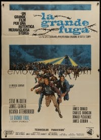 2x793 GREAT ESCAPE Italian 1p 1963 Steve McQueen, Charles Bronson, John Sturges classic, very rare!