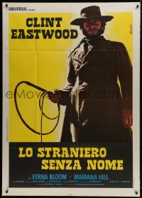 2x805 HIGH PLAINS DRIFTER Italian 1p 1973 Enzo Nistri art of Clint Eastwood holding whip!