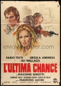 2x946 STATELINE MOTEL Italian 1p 1975 great art of Fabio Testi, Eli Wallach & Ursula Andress!