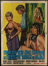 2x213 GIRLS & THE LOVE GAMES Italian 2p 1975 great art of sexy near-naked women, very rare!