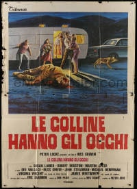 2x229 HILLS HAVE EYES Italian 2p 1978 Wes Craven, completely different art of family & dead guy!