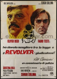 2x308 REVOLVER Italian 2p 1973 different Serafini art of Oliver Reed & Testi pointing gun!