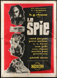 2x334 SPIES Italian 2p 1957 directed by Henri-Georges Clouzot, creepy Curt Jurgens!