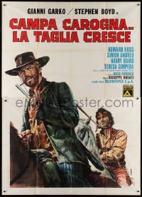 2x348 THOSE DIRTY DOGS Italian 2p 1973 Garko, Boyd, spaghetti western art by Renato Casaro, rare!