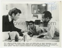 3d609 MICHAEL SCHULTZ signed 8x10.25 still 1981 directing Washington & George Segal in Carbon Copy!