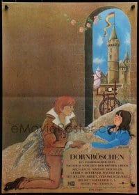 3f526 SLEEPING BEAUTY East German 16x23 R1982 Juliane Koren in the title role, Gisela Wongel art!