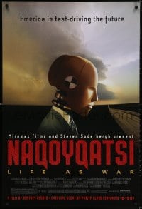 3r837 NAQOYQATSI: LIFE AS WAR 1sh 2002 Steven Soderbergh, America is test-driving the future